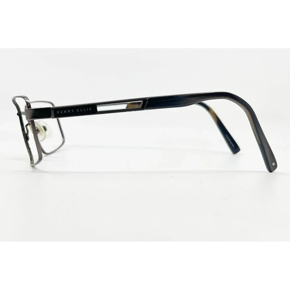 Perry Ellis Eyeglasses Mens Gunmetal Rectangle PE 367-3 54-17-140
